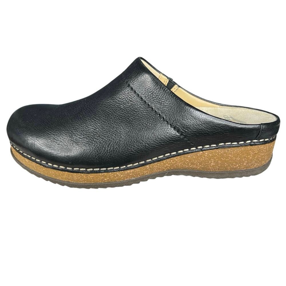 Dansko Women’s Mariela Black Leather Clog Size 38 US 7.5/8 - Picture 4 of 11